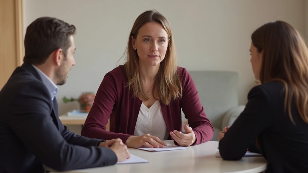 Familjemediator faciliterar konstruktiv diskussion mellan två föräldrar