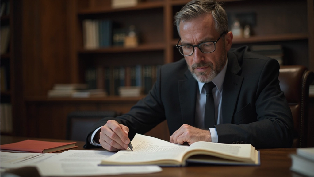 Juridisk handbok om familjerätt och vårdnadsfrågor ligger på skrivbord med penna