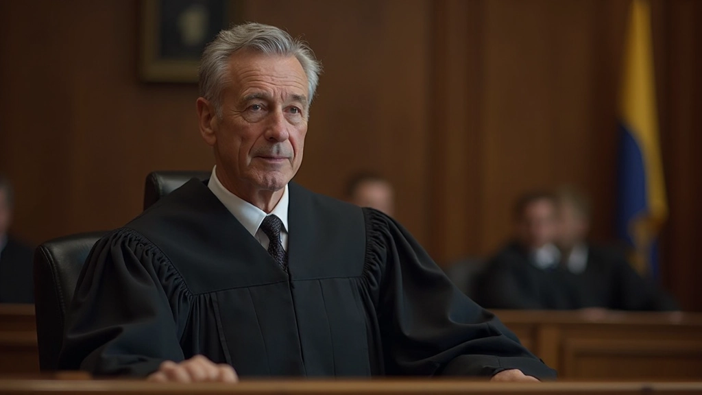 Rättsprocess i domstol med domare som hanterar vårdnadsärende